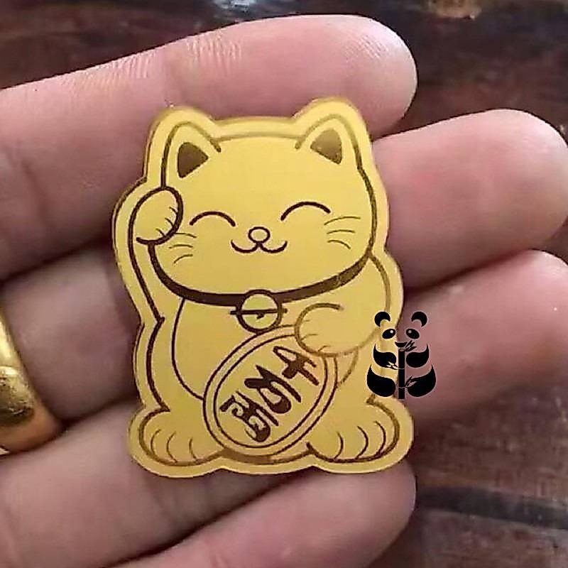 สติ๊กเกอร์แมวกวัก แมวนำโชค ญี่ปุ่น เสริมความเฮง เครื่องรางนำโชค  เรียกเงิน เรียกทรัพย์ รับโชค
