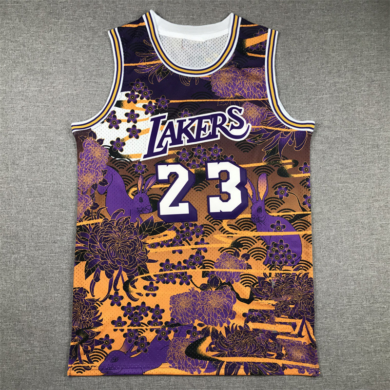 ปีกระต่ายปัก JERSEY LAKERS 23 JAMES BASKETBALL JAMES LAKERS BASKETBALL JERSEY