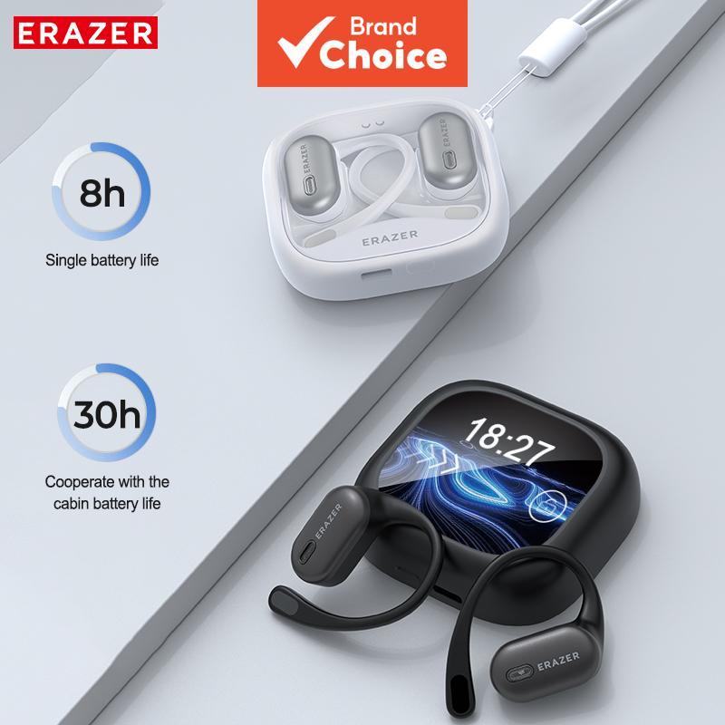 ERAZER XF38 แปลภาษา หูฟังสัมผัสหน้าจอ 134 ภาษา หูฟังแบบเปิดหูพร้อมไมโครโฟน กันน้ํา IPX5 สําหรับสมาร์