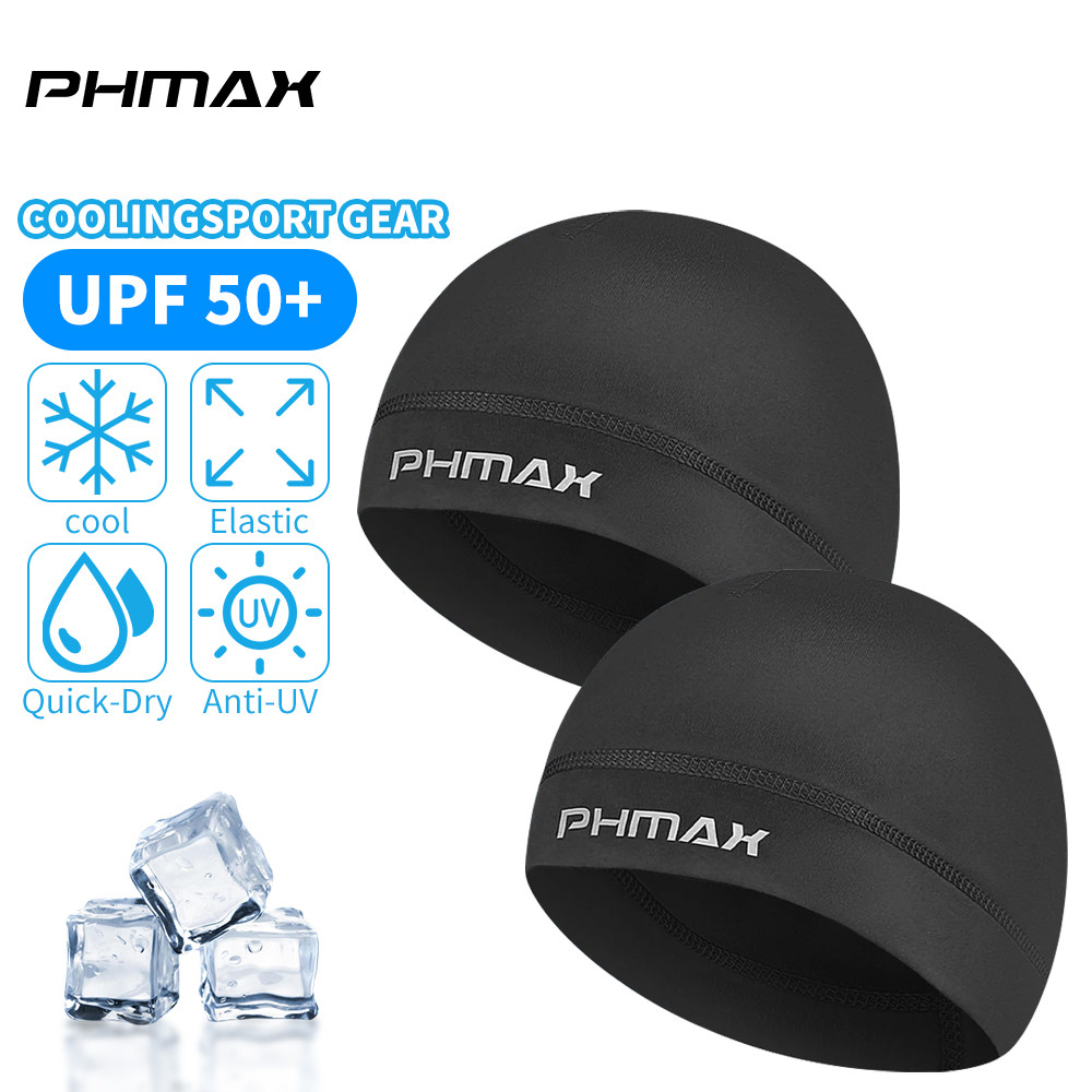 PHMAX หมวกขี่จักรยานฤดูร้อนป้องกันแสงแดดระบายอากาศเหงื่อไส้ตะเกียงน้ําหนักเบายืดหยุ่นหมวกจักรยานป้องกันรังสียูวีสะท้อนแสงวิ่งหมวกก