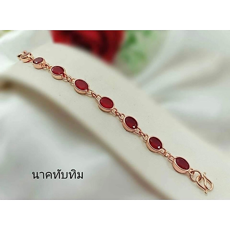 #สร้อยข้อมือนาคทับทิม#สร้อยข้อมือพลอย