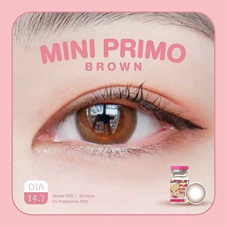 คอนแทคเลนส์(มินิ)🔥Mini Primo🔥(Kitty Kawaii) สี : Brown / Gray รายเดือน มีค่าสายตา