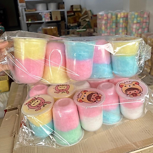 ขนมสายไหมแก้วแคปซูลขนาด16oz 20แก้ว