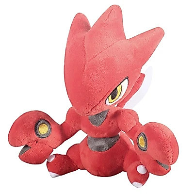 ตัวละครเกมโปเกมอน Scizor ของเล่นตุ๊กตาคุณภาพสูงตุ๊กตาสัตว์ตุ๊กตานุ่มของขวัญวันเกิดสําหรับเด็ก
