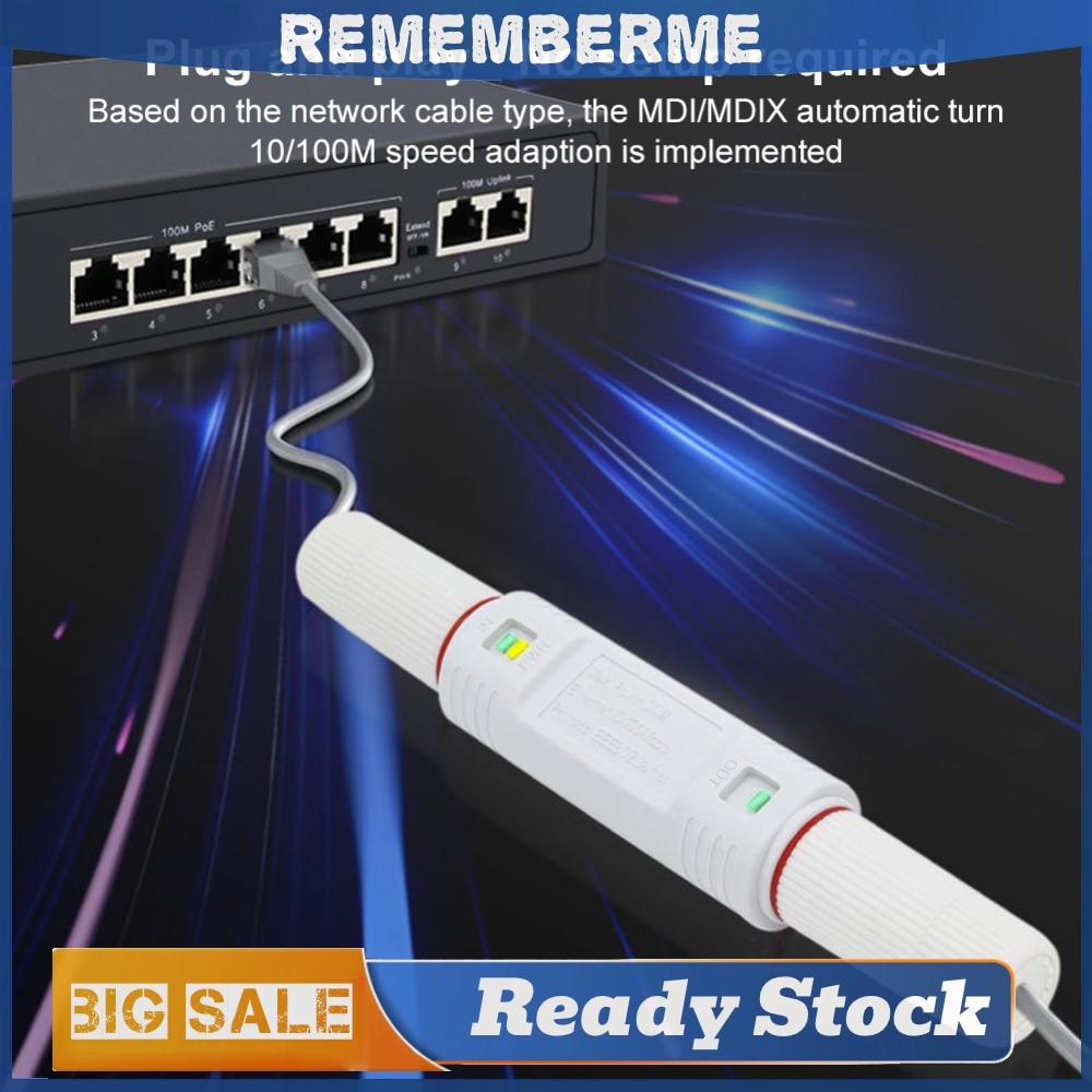 48V PoE Extender Comply พร้อม IEEE 802.3af/ 802.3at สําหรับ PoE Switch NVR กล้อง IP