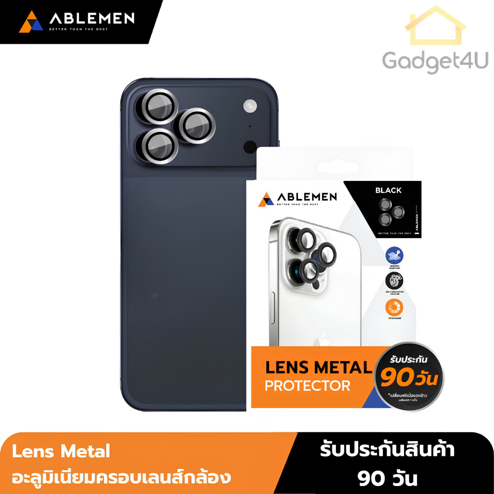Ablemen Lens Metal อะลูมิเนียมครอบเลนส์กล้อง For iPhone 17 Pro Max / 16 Pro Max / 15 Pro Max / 13 Pr