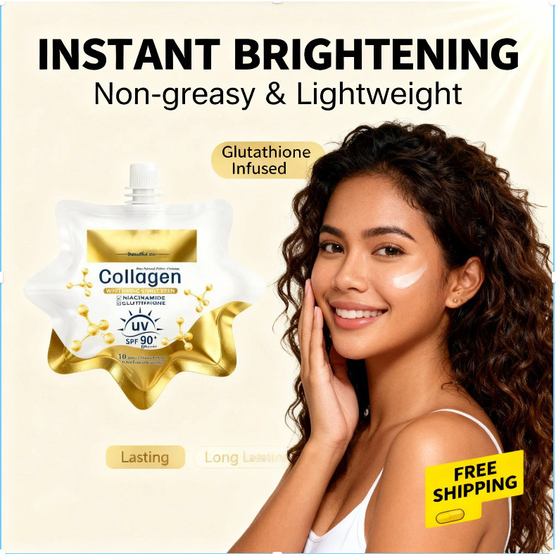 SPF90 PA++++ CC Cream 50g. เมคอัพเบสกันแดดเนื้อบางเบาคอลลาเจน