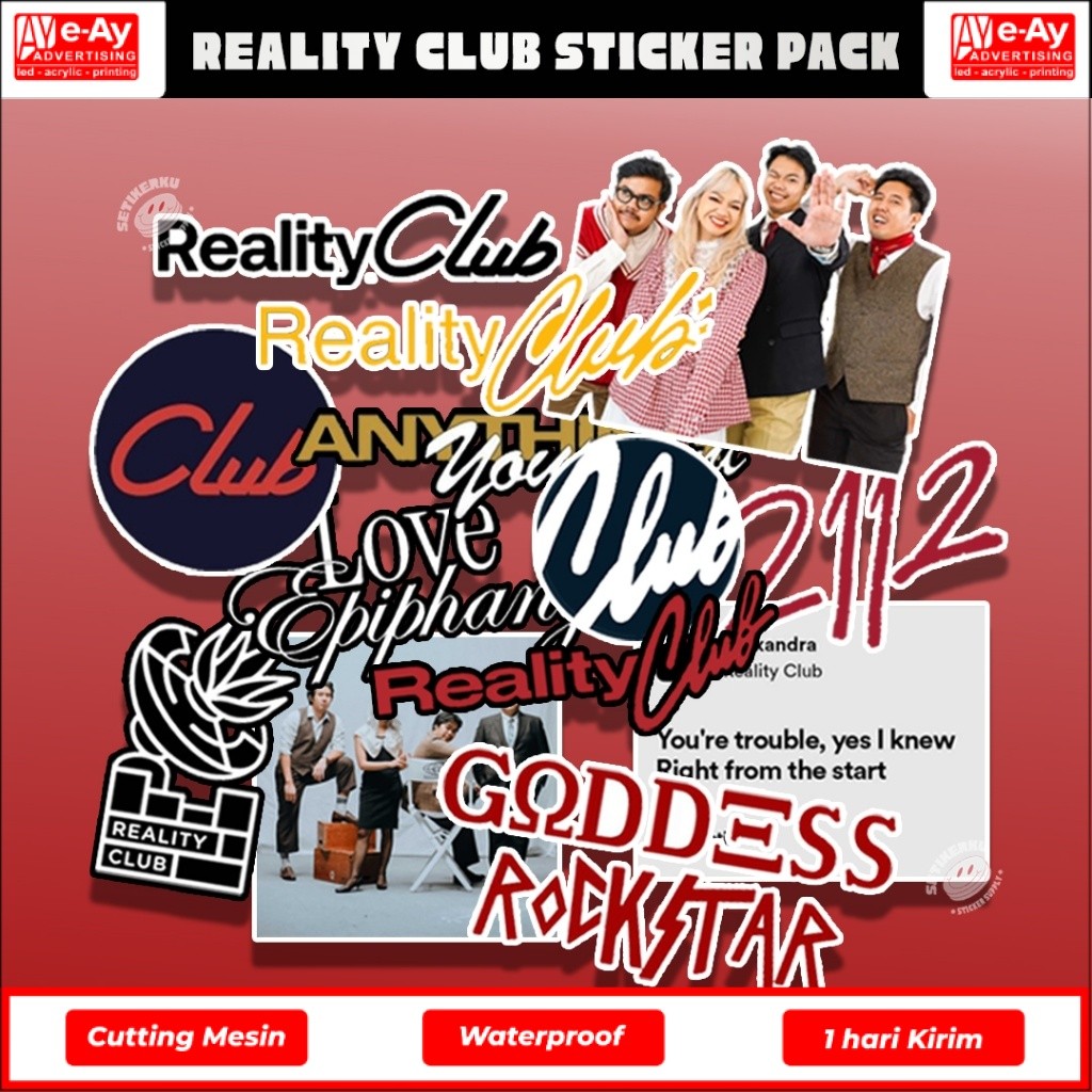 แพ็คสติ๊กเกอร์ REALITY CLUB 13 ชิ้น | สติ๊กเกอร์ Reality Club Aesthetic Band - เรียงความ