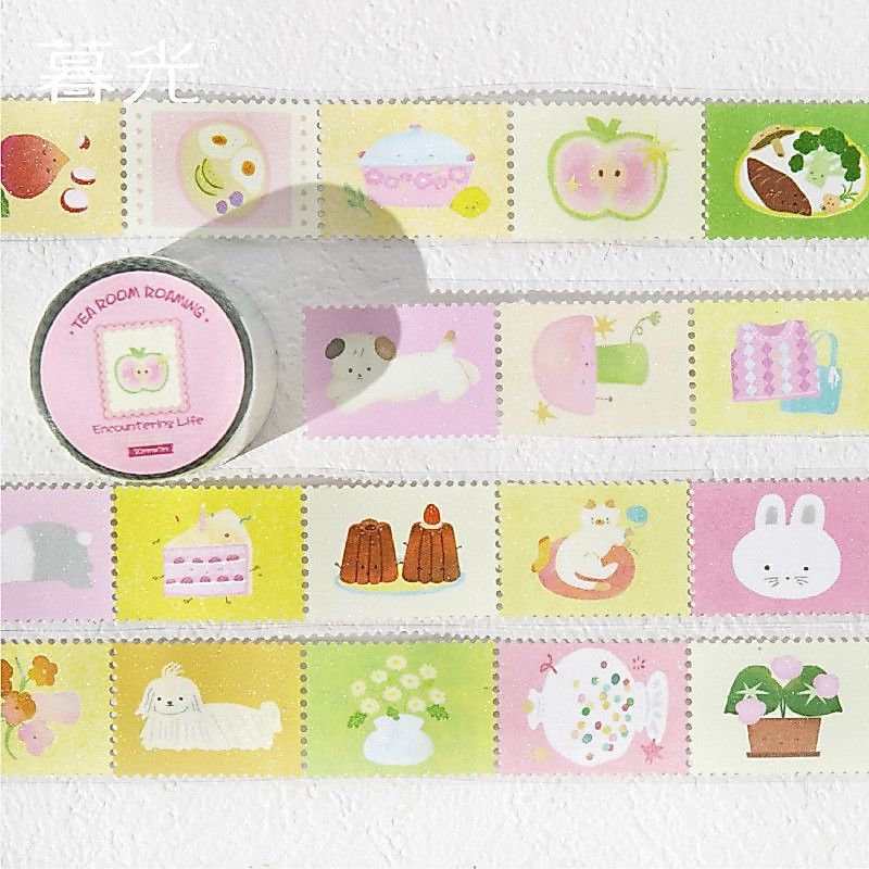 น่ารัก Ins-สไตล์ Pre-Cut Washi เทปสติกเกอร์สําหรับ Scrapbooking Dreamy สติกเกอร์เทป Journaling kawaii รูปแบบสติกเกอร์สติกเกอร์ม้วนสําหรับ Scrapbooking