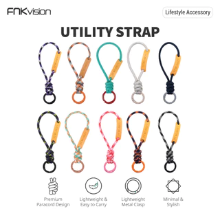 FNKvision Utility Strap สายคล้องมือถือสั้น เชือกพาราคอร์ดถัก พวงกุญแจ กระเป๋า กล้อง น้ำหนักเบา มีหลายสีให้เลือก