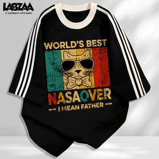 【จัดส่งจากกรุงเทพฯ】LABZAA เสื้อยืดแขนสั้นคอกลม✨ดีไซน์คลาสสิค ใส่สบาย ระบายอากาศ ลายแมวแฟชั่น ผ้าฝ้าย100% YG4654