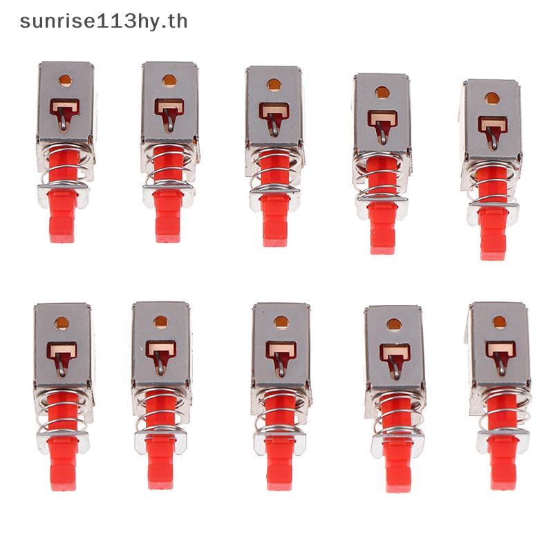 L&Z 10 ชิ้นโดยตรงสวิตช์กุญแจ A03 -22F03 6pins self-loing power switch สีแดง.