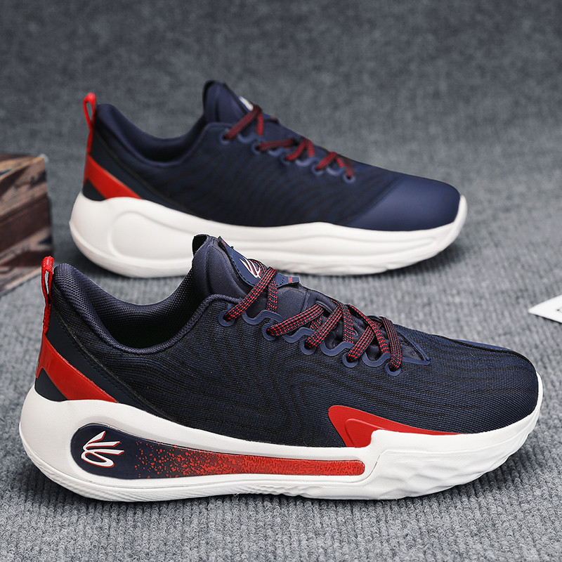 Curry 12 รองเท้าบาสเก็ตบอลการต่อสู้จริงสวมใส่ Anti-Slip Air Cushion Shock-Absorbing แรงเสียดทานพร้อม