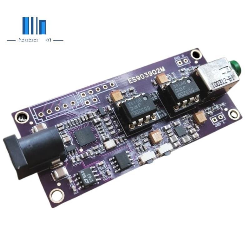 ES9039Q2M บอร์ดถอดรหัส USB โมดูล I2S อินพุต ES9039 ซิงโครนัสสามารถจับคู่กับอินเทอร์เฟซอิตาลี 5532 OP