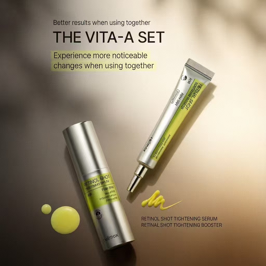 CELIMAX The Vita-A Retinal Shot 15ml + PORE Serum 30ml ลดริ้วรอย กระจ่างใส กระชับรูขุม ฮิต