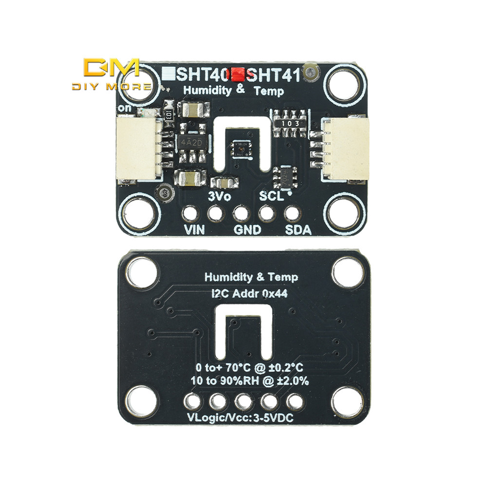 DIYMORE SHT41/SHT45 อุณหภูมิและความชื้นเซนเซอร์โมดูลใช้งานร่วมกับ Stemma Qt/Qwiic เข็มไม่มีการเชื่อม
