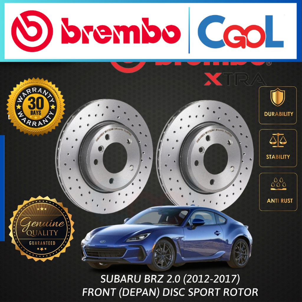 XTRA SUBARU BRZ 2.0 (2012 - 2017) ดิสก์เบรกหน้า BREMBO