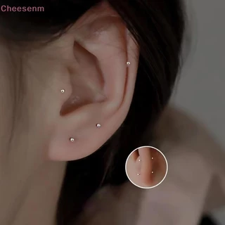 Cheenm 1 คู่แฟชั่นอินเทรนด์ Zircon Stud ต่างหูสําหรับสาวทุกวันเรขาคณิตต่างหูขนาดเล็กหูกระดูกเล็บเครื่องประดับ TH