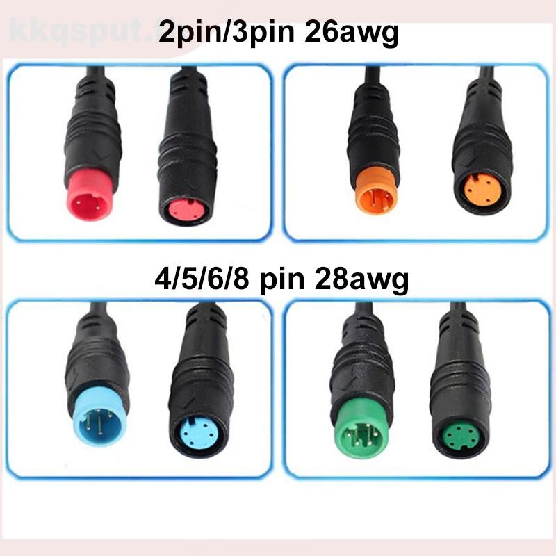 M8 2/3 4 5 6 Pin core ชายหญิง M/F Extension Butt Joint Plug connector สายรถจักรยานไฟฟ้ากันน้ําสําหรับ Ebike ลวด THK2