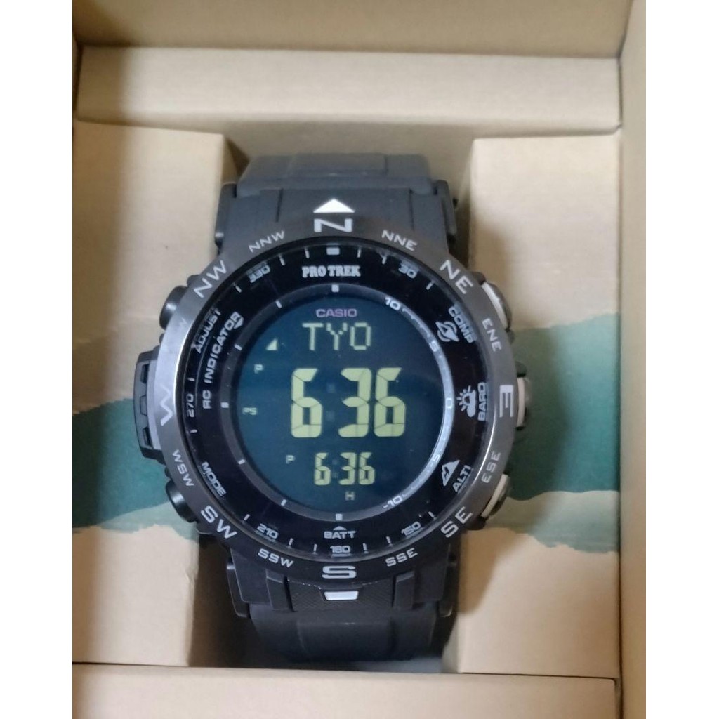 Casio  Pro Trek Climber Line Radio Solar  Plastic  PRW-35Y-1BJF  All