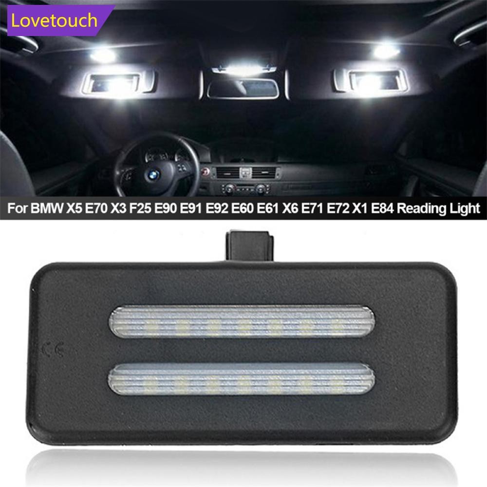 LOVETOUCH 1PC รถ LED ภายใน Sun Visor Vanity กระจกโคมไฟอ่านหนังสือสําหรับ BMW X5 E70 X3 F25 E90 E91 E