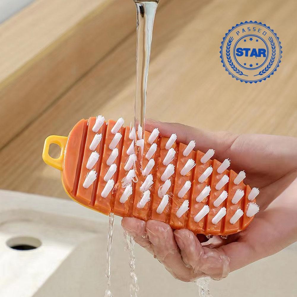 มัลติฟังก์ชั่น Bendable แปรงทําความสะอาดผลไม้และผักผลไม้หม้อแปรงผักและและและ C6w4