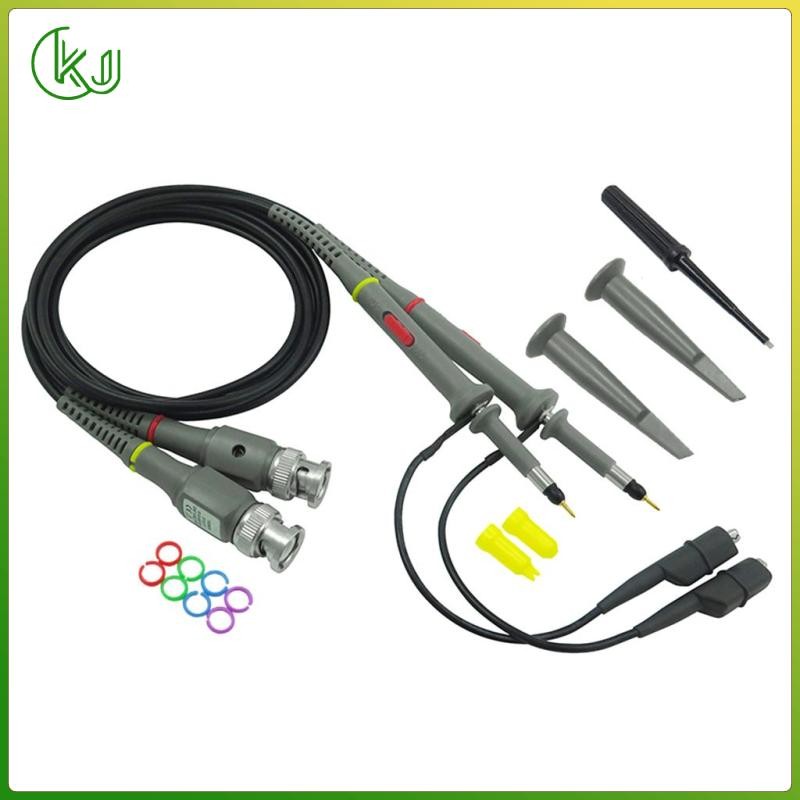 [Wishshopeelxl] 2 ชิ้น P6100 Precision Oscilloscope Probe 1X 10X 100MHz Test Probe - 120 ซม.