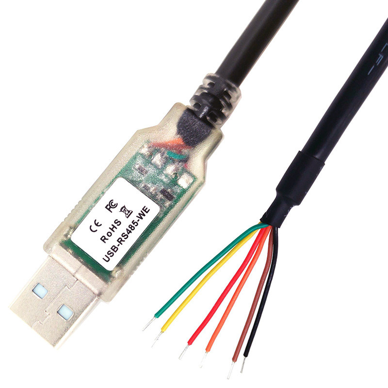 USB-RS485-WE-1800-BT FT232R ถึง 6 ช่องสายเคเบิลพอร์ตอนุกรมเกรดอุตสาหกรรม UART สายแปลง