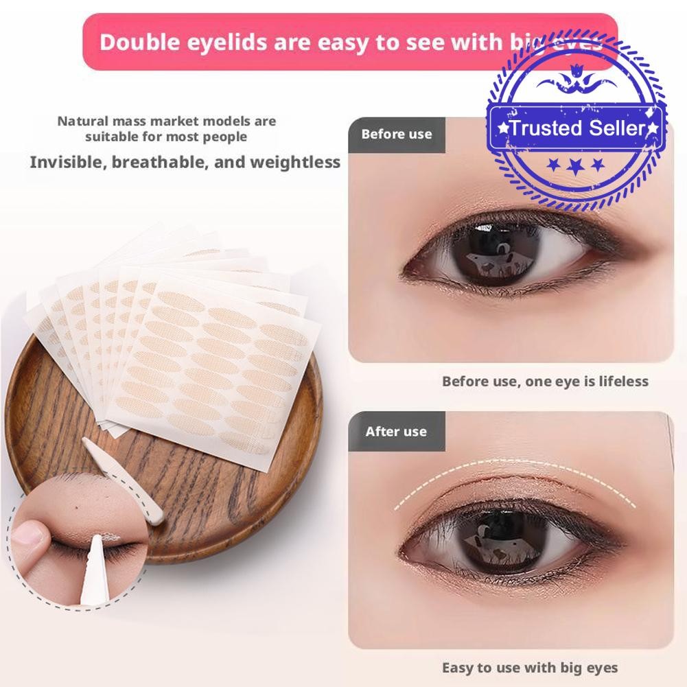 Plum Blossom Shaped Roll Double Eyelid Patch Lace Double Eyelid Patch ไม่มีกาวไม่มีเครื่องหมาย Y7t2