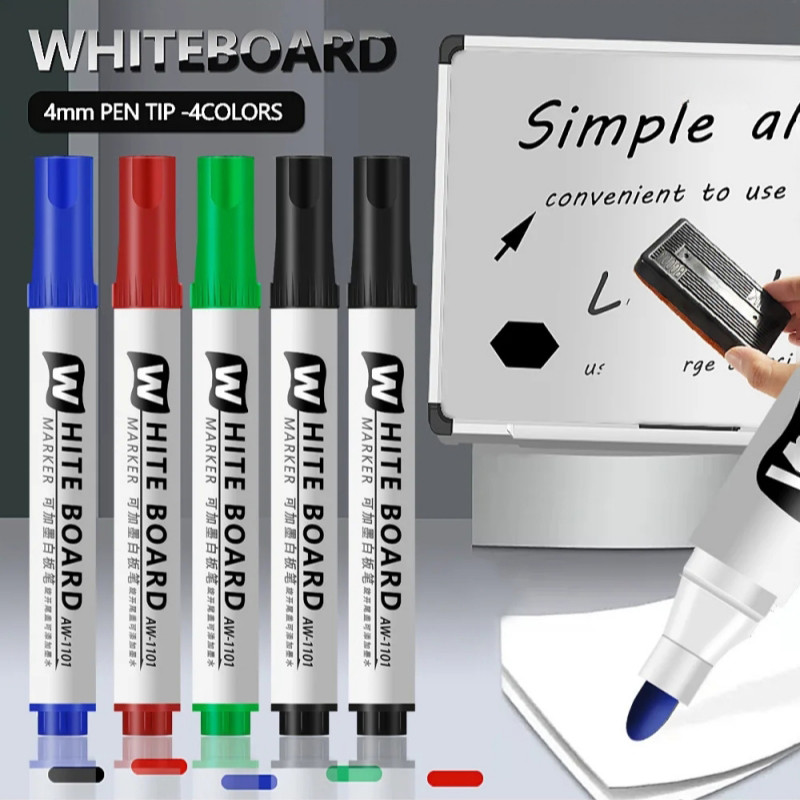 2/5/10 ชิ้น Erasable Magnetic ปากกาไวท์บอร์ดกระดานดําแก้วเซรามิค Office School Marker เครื่องเขียน