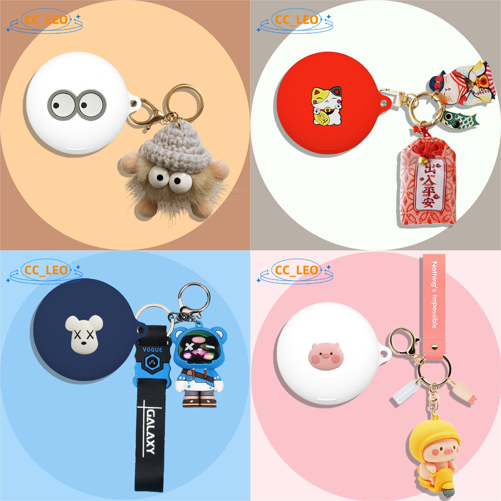 For Anker Soundcore Sleep A30 Case Creative Bear Cartoon Plush Briquette Keychain Pendant Silicone S
