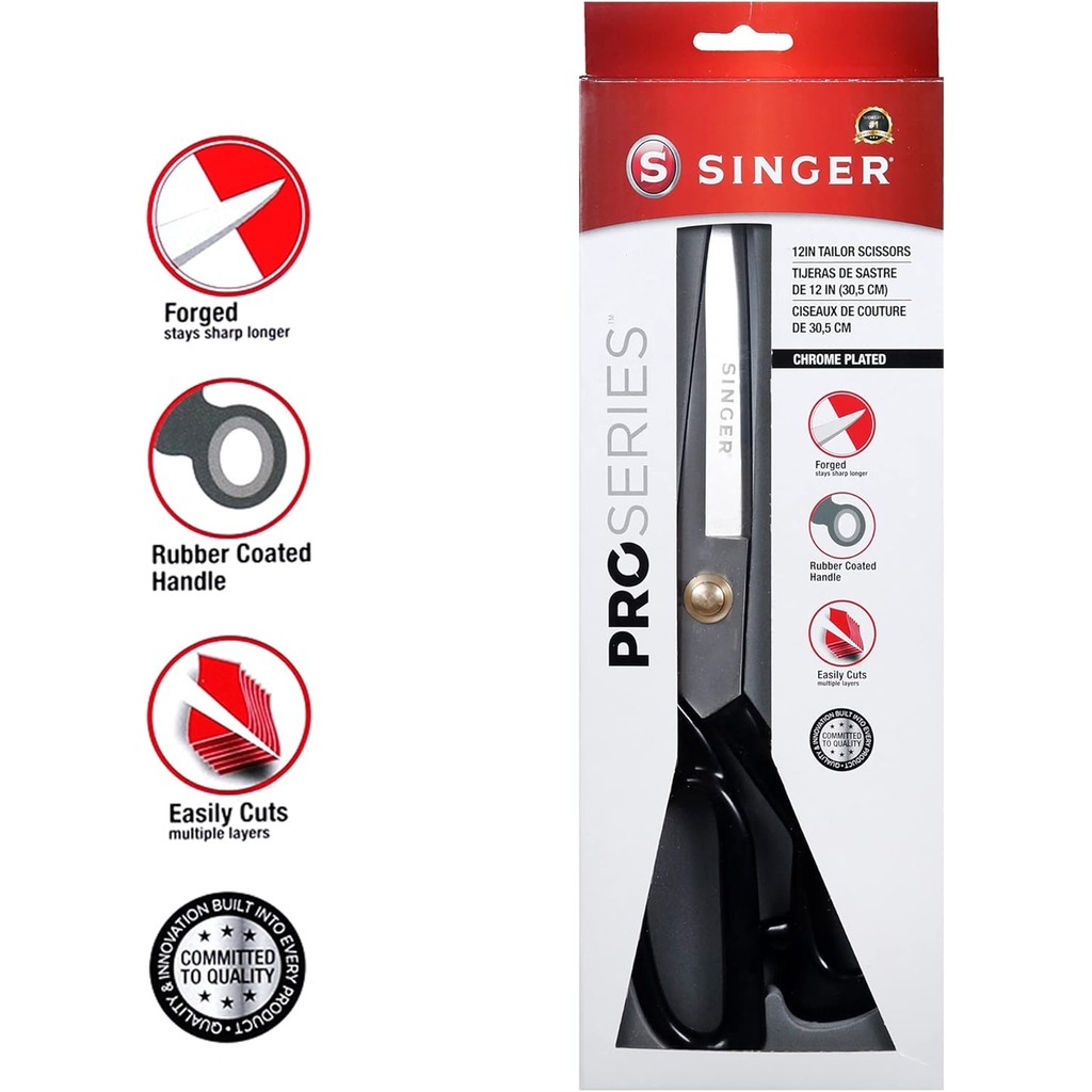 SINGER ProSeries กรรไกรตัดเสื้อ 12 นิ้วสําหรับเย็บผ้า ZPM8