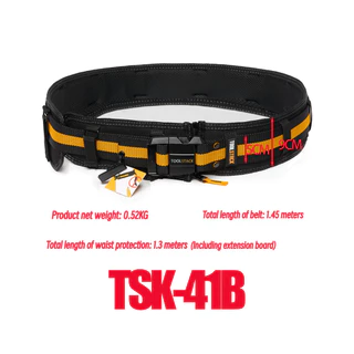 TOOLSTACK เข็มขัดนิรภัยสําหรับทํางานบุรุษเข็มขัดเบาะแบบปรับได้พร้อมพยุงหลังสําหรับผู้ชาย TSK-41B