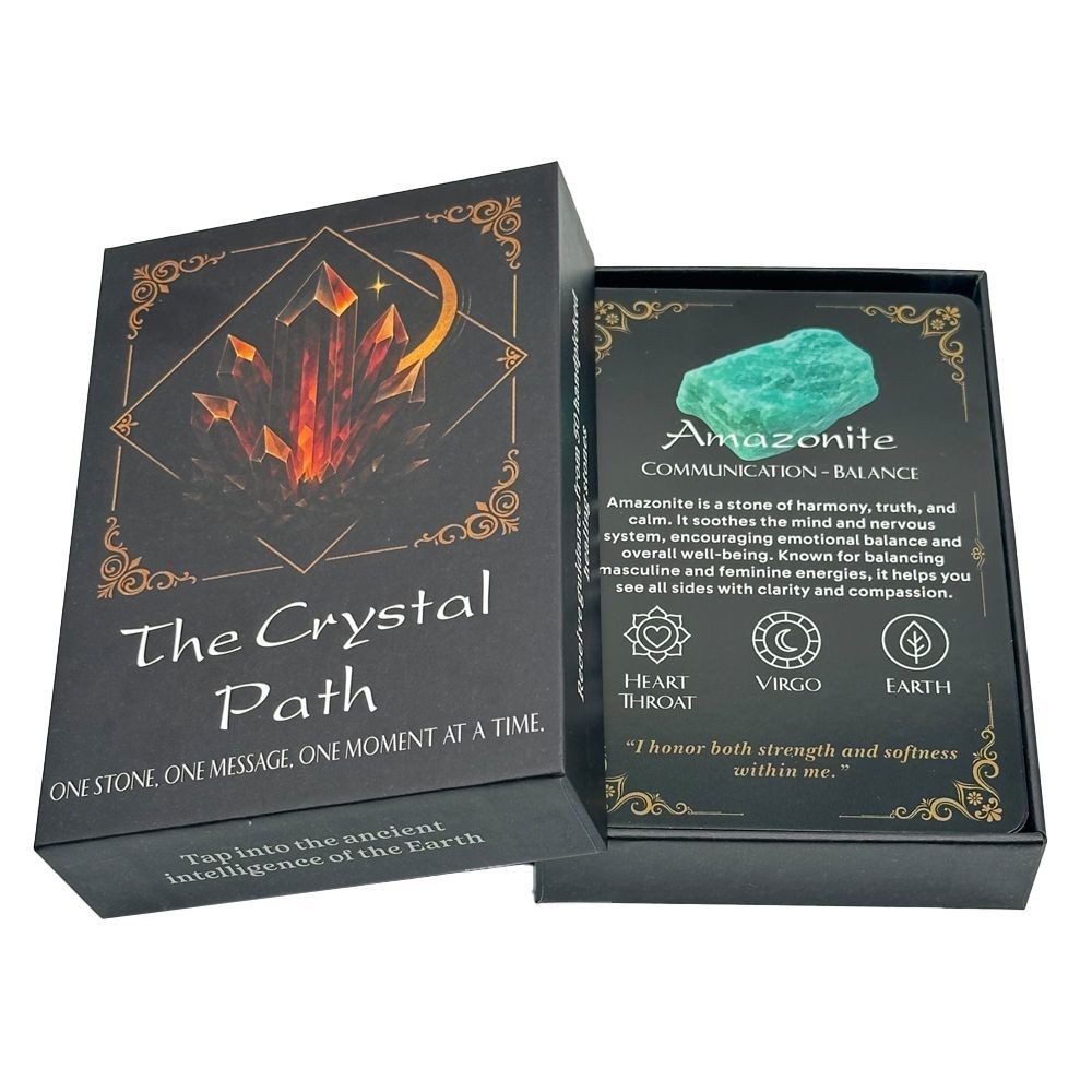 Heaven and Earth Cover 12X8cm Crystal Path Oracle Card เส้นทางคริสตัลอังกฤษ