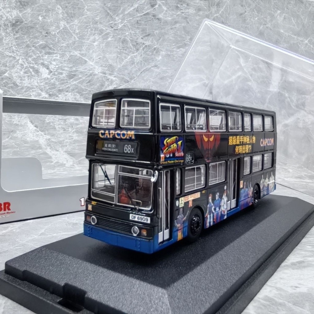 1/76 Hong Kong Double Decker Bus Bus รุ่น Mercedes-Benz O305 68X หยวน Langdong CAPCOM รุ่น Limited E