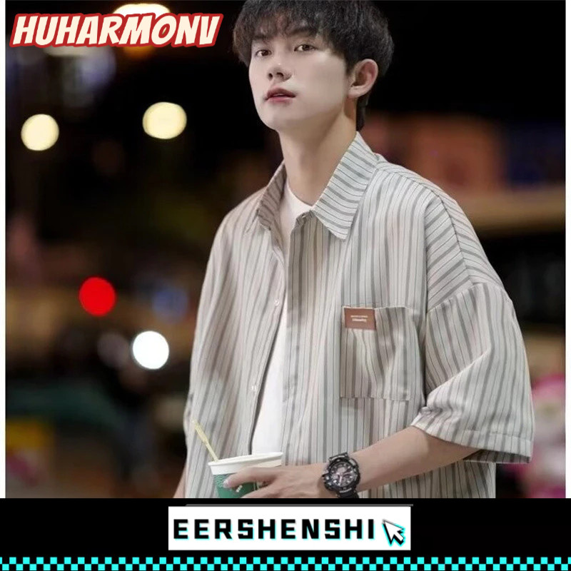 เสื้อเชิ้ตแขนสั้นผู้ชาย แบรนด์ Ocshean สไตล์จูเนียร์เทรนด์ใหม่