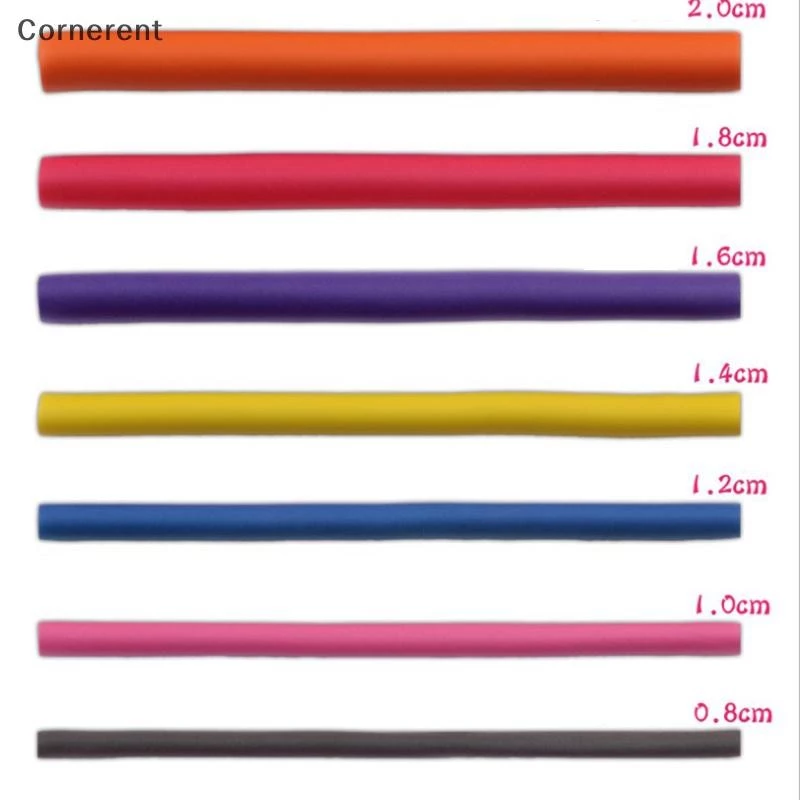 10 ชิ้นยืดหยุ่นผม Curling Rod ผม Curler Makers โฟมนุ่ม Bendy Twist Curls