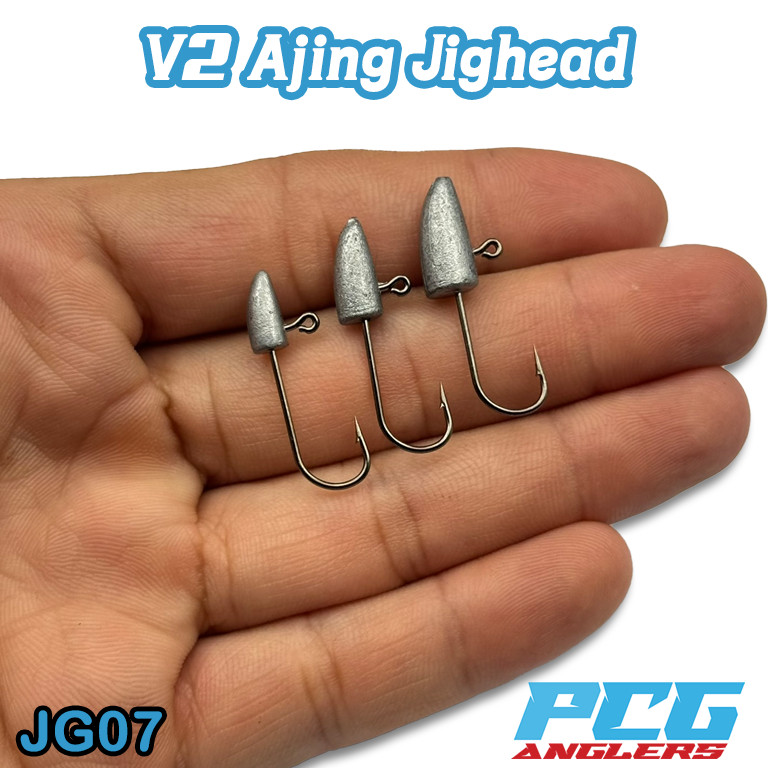V2 Ajing Jighead 5 ชิ้น Micro Ajing Hook ตกปลา Matakail UltraLight UL หัวตะกั่วพลาสติกอ่อน