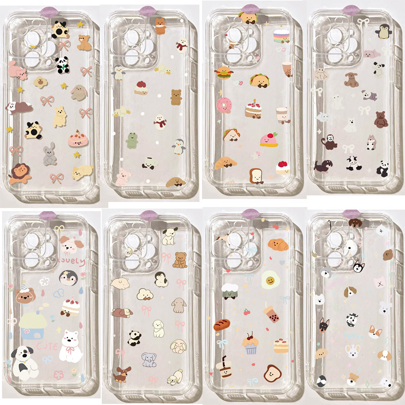 น่ารัก Jelly Cat Penguin Bow สัตว์เค้กขนมเคสโทรศัพท์สําหรับ Samsung Galaxy A16 A06 A15 A55 A54 A35 A