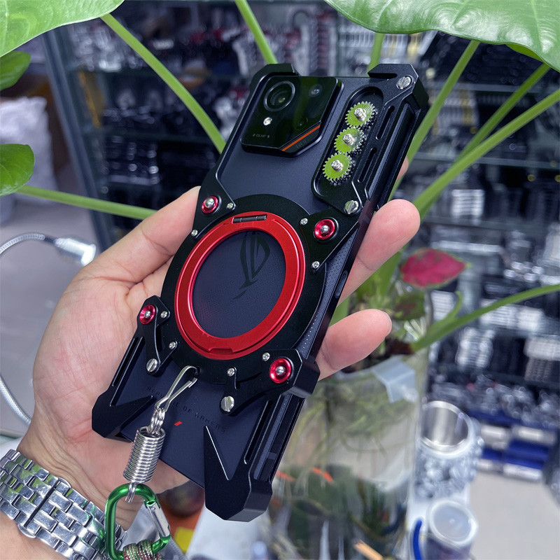 สําหรับ ASUS ROG โทรศัพท์ 9 FE,ROG 8 9 Pro, ZS600KL เกราะโลหะกรณีแม่เหล็ก Rimless 360 กันกระแทกหมุนข