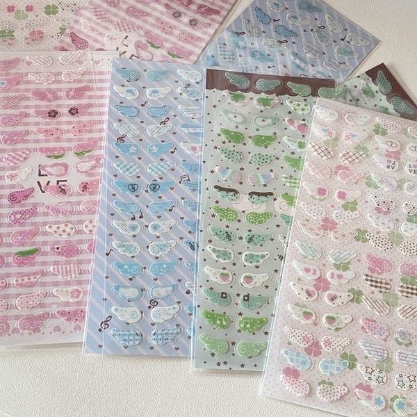 DIY น่ารักการ์ตูน INS Wing Glitter สติกเกอร์ Angel Wings สําหรับสมุดภาพ Journal CCD กล้องหวาน Retro การ์ตูนตกแต่งสติกเกอร์เด็กของขวัญ - รูปที่ 5