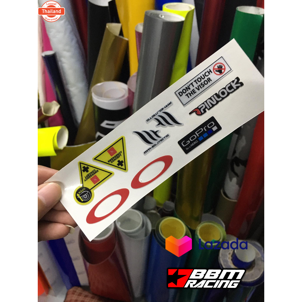 สติกเกอร์ติดชิวหมวกกันน็อค MT / Sticker MT helmet
