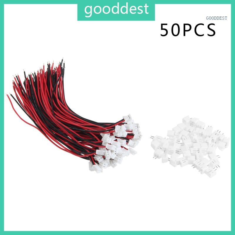 GOO 50 ชุด Mini Micro JST 2 0 PH 2 Pin Connector ปลั๊กสายไฟสาย 15 ซม. 5 9in