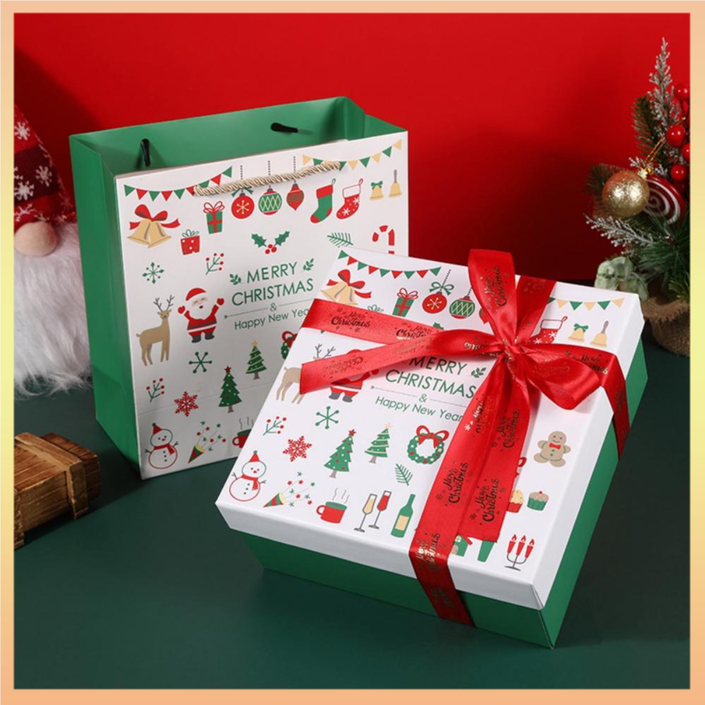 คุณภาพสูง Christmas Party Favor กล่องอเนกประสงค์คริสต์มาสของขวัญกล่อง Elegant Spacious สําหรับวันหยุดฉลอง Christmas Party กิจกรรมตกแต่ง
