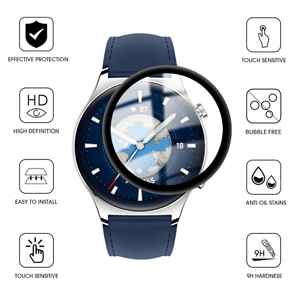 สําหรับ Honor Watch 5 GS 4 3 ES Ultra Curved Edge Screen Full Cover ฟิล์มป้องกันสําหรับ Honor Magic 