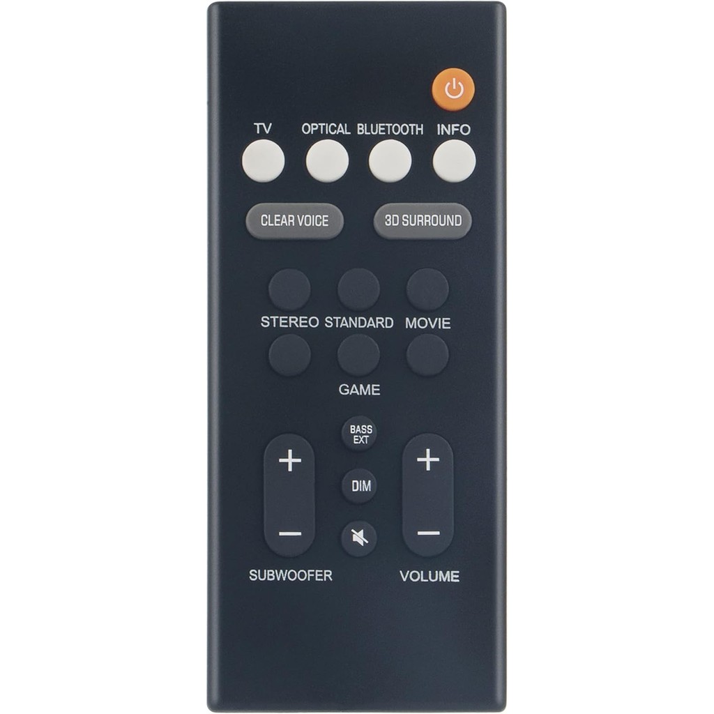 เปลี่ยนรีโมทคอนโทรลสําหรับ Yamaha Audio Sound Bar SR-B20A SR-C20A SR-B20ABL SR-C20ABL ATS-C200 VDQ76