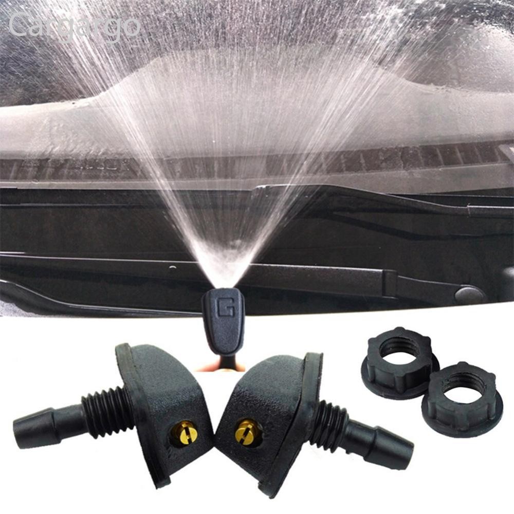 Cargargo 2 ชิ้น Universal ปรับรถด้านหน้ากระจก Wiper หัวฉีด Jet Sprayer ชุด Sprinkler น้ําพัดลม Spout