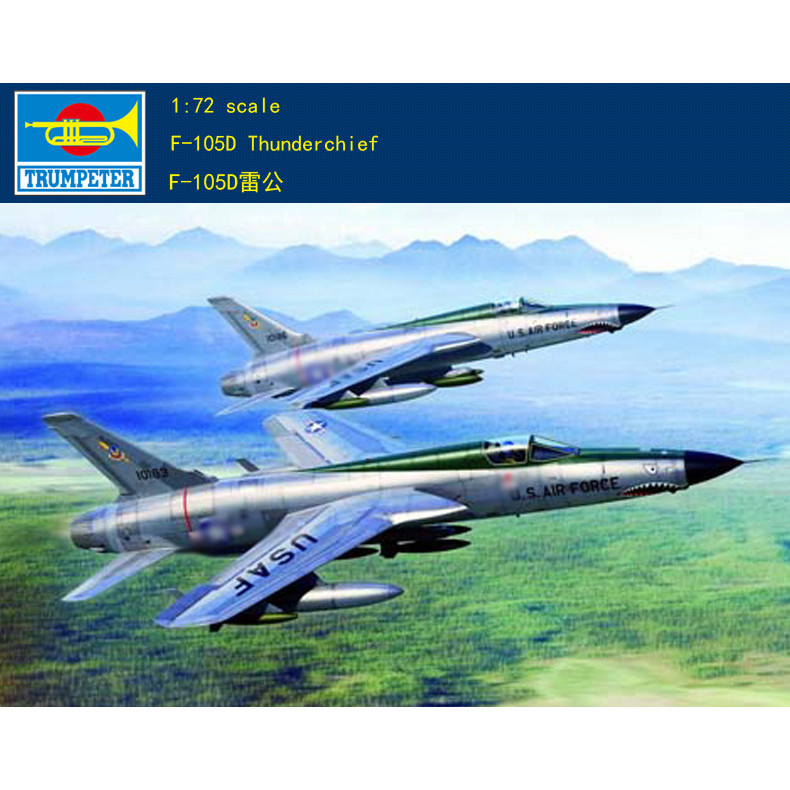 Trumpeter Sticky รุ่น 1/72 USA F-105D Thunderbolt Fighter 01617