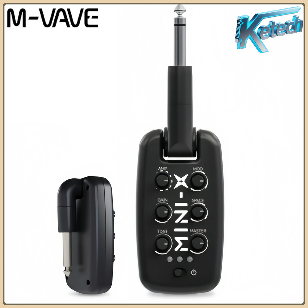 M-VAVE MINI-X Studio หูฟังแอมป์ | 9 แอมป์กีตาร์/เบสพร้อมการเล่น 100 ชม | ชาร์จ USB-C และได้รับการรับ