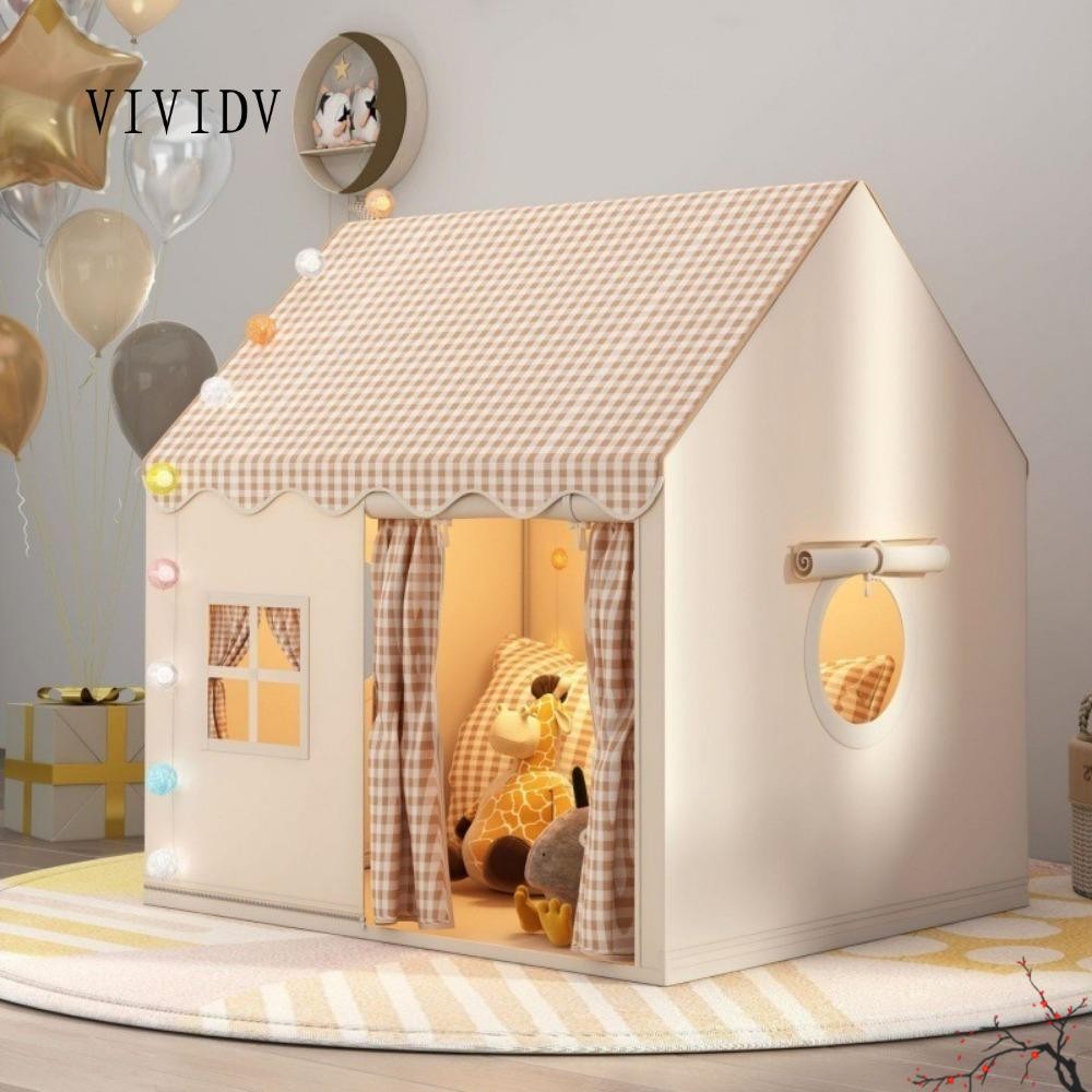 VIVIDV เต็นท์เด็กเล่น, บ้านปราสาทเจ้าหญิงพับกลางแจ้งในร่ม, การ์ตูน Enfant Room House Playhouse Decor